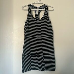 Ivivva Black & White Racerback Striped Tank Top